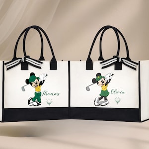 golf totebag, golf tournament bag, epcot golf ball, golf bag for dad, golf tournament, golf bag, golf lover gift, magic kingdom shirt, mickey bag, happy fathers day, golf mickey bag, mickey golf ball bag, disneyland totebag