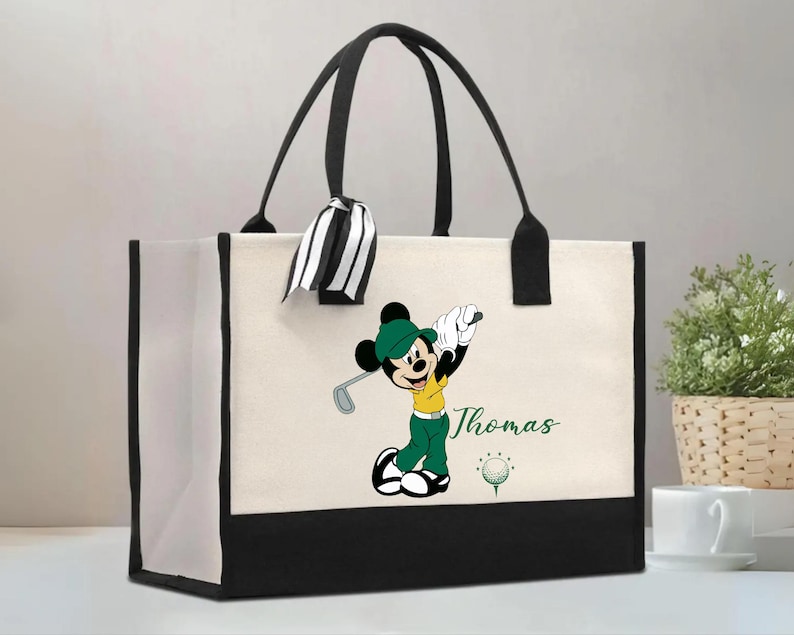 golf totebag, golf tournament bag, epcot golf ball, golf bag for dad, golf tournament, golf bag, golf lover gift, magic kingdom shirt, mickey bag, happy fathers day, golf mickey bag, mickey golf ball bag, disneyland totebag