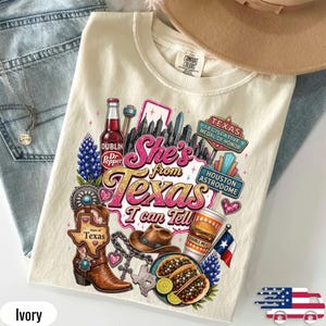 Comfort Colors® She's From Texas I Can Tell Shirt | Texas Native Southern Charm Cowgirl Tee