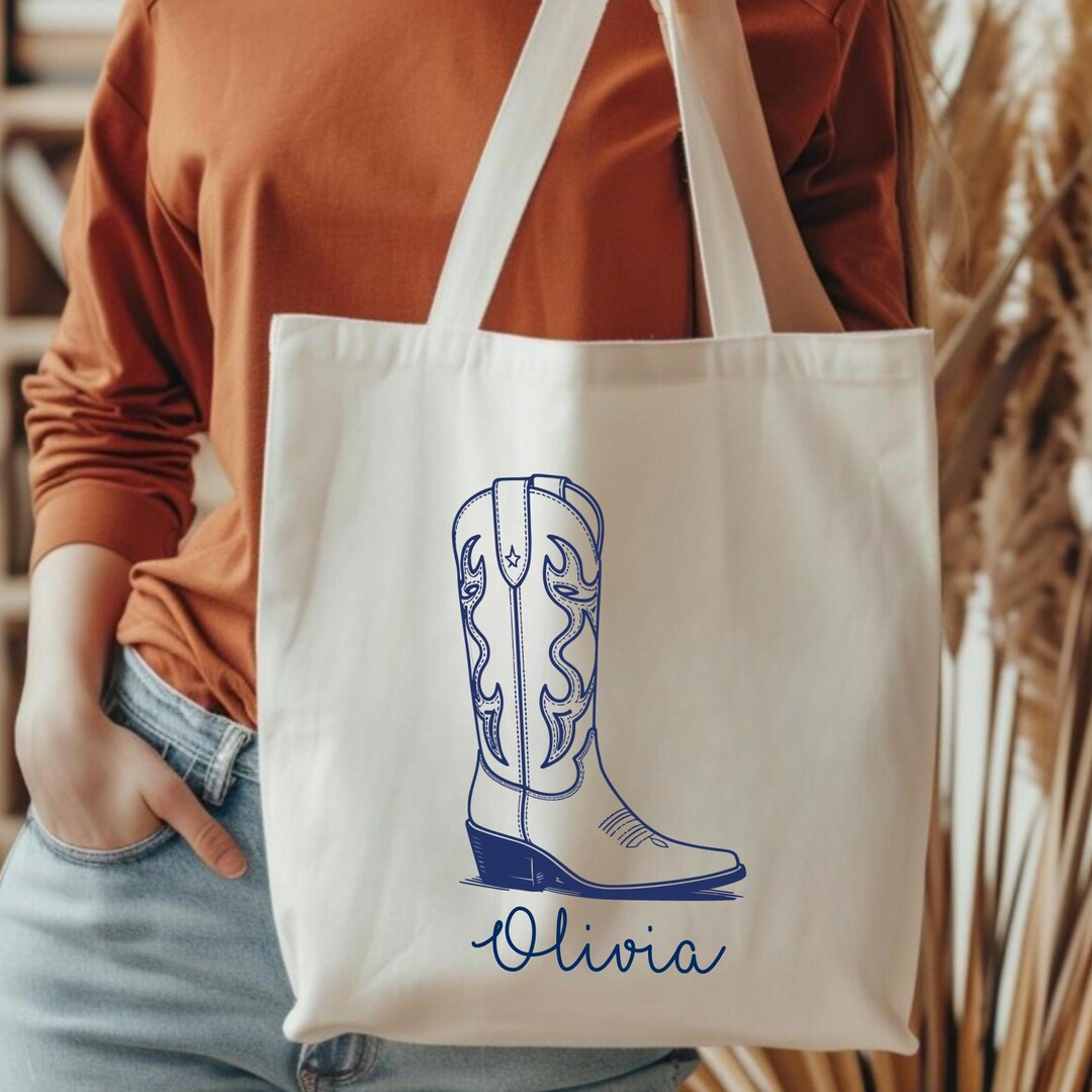 Western Cowgirl Bachelorette Tote Bags, Custom Bridal Shower Gift ...