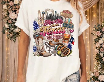 Texas Wedding T-Shirt, Cowboy Boot Graphic, Just Married