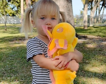Yellow Weighted Realistic Axolotl Plush - Recycled Plastic, 0.9kg