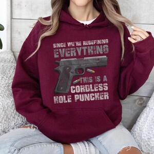 Cordless Hole Puncher PNG, Pro Second Amendment Sublimation, Funny Gun Lover Design, 2A Rights Distressed Graphic, Tactical Digital File
