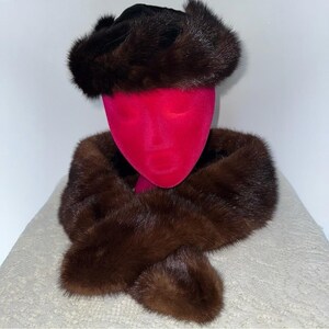 Vintage Betmar Elegant Brown‎ Fur Hat and Scarf Set Betmar Fur Hats for Women for sale | eBay main image 4