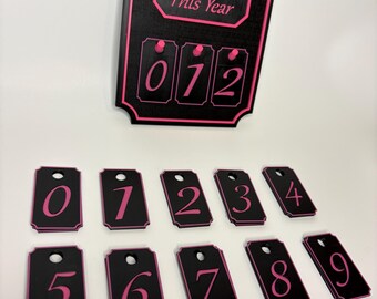 Yearly Book Count Tracker – 3D Printed Hanging Sign