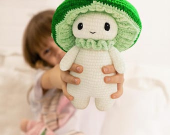 きのこ人形 編みぐるみ 編み図 PDF、DIY 編み物おもちゃ、簡単 編み