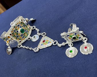 Amazigh Bracelet with ring, Berber Tribal Jewelry, Bracelet for Women