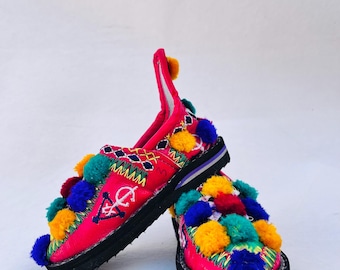 berber Babouch for KIDS with heel strap, Traditionnel Sabou, Amazigh Babouch