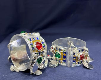 Berber Cuff Bracelet, Amazigh Tribal Jewelry, Handmade Moroccan Bracelet for Women