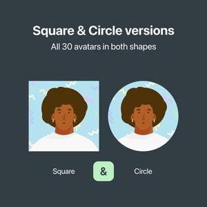 30 Colourful Avatars Pack | PNG & SVG | Diverse Cartoon Profile Icons ...