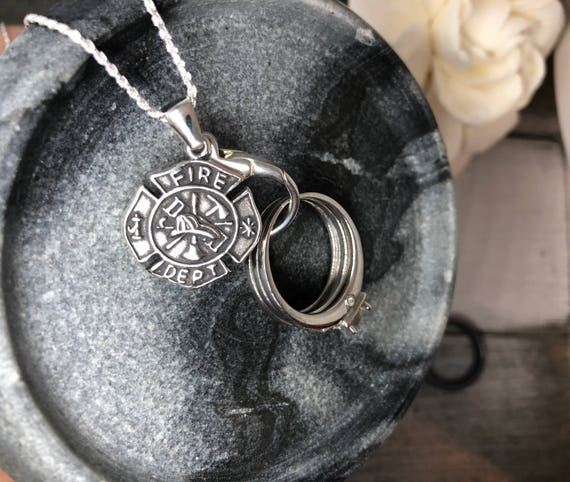 firefighter maltese cross with heartbeat ring firefighter maltese cross with heartbeat ring