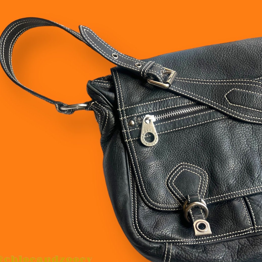 Leather Handbag With Silver Hardware Etsy Ireland