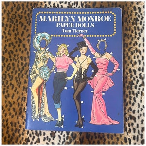 VTG 70s Marilyn Monroe Paper Dolls Tom Tierney 1979 Dover Publications Uncut Paperdoll Book