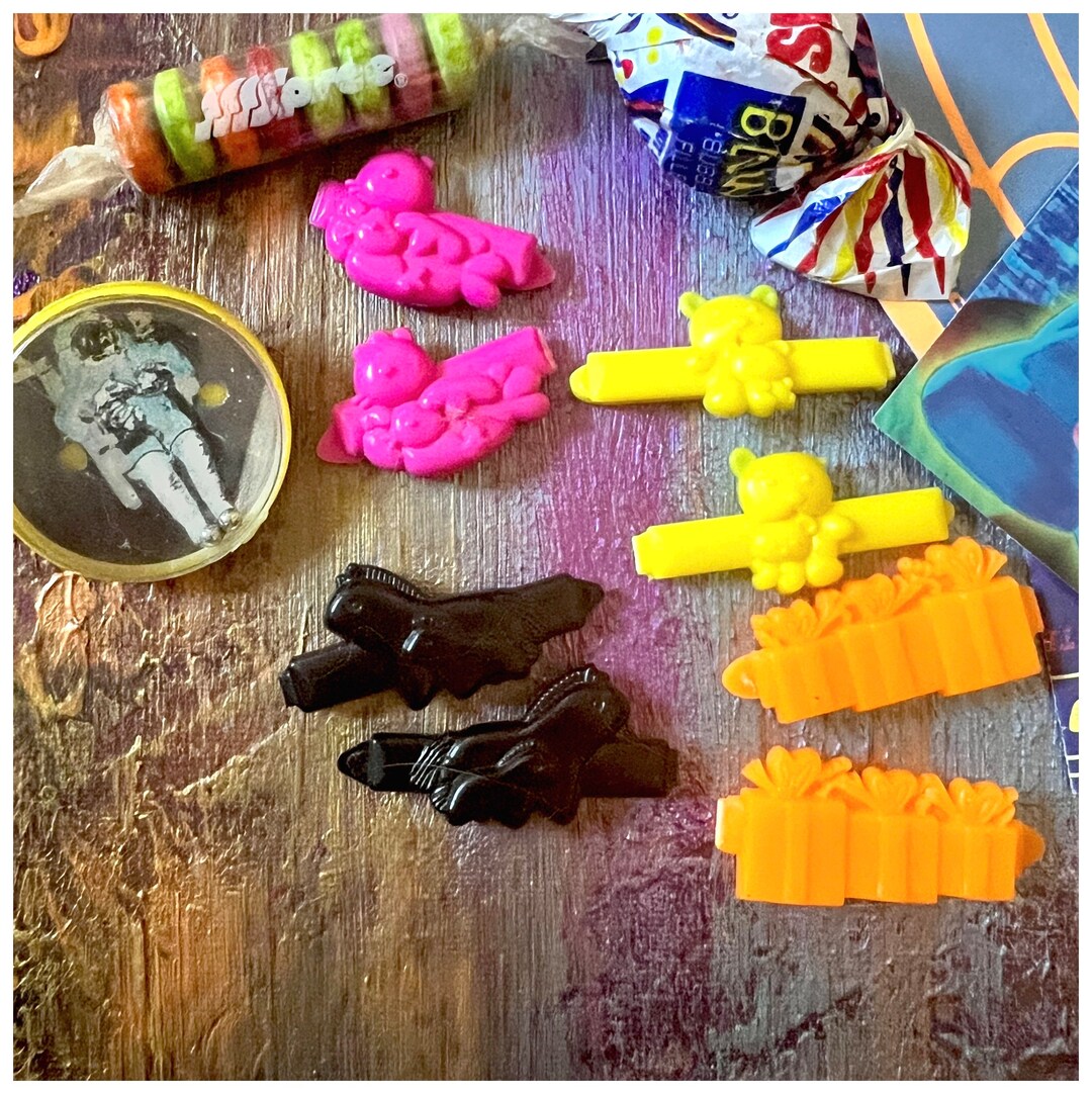 Vintage Rave Raver Iconic 90s Barrettes NEON BLACK Set Etsy