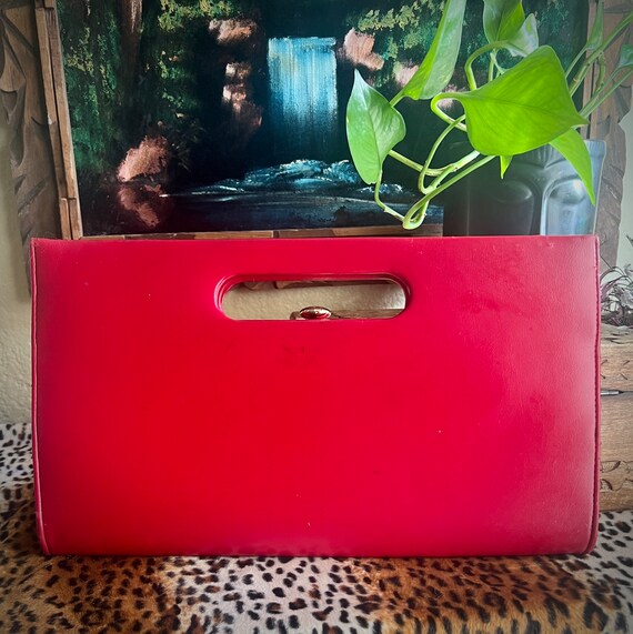 80s VINTAGE Mod Revival Rectangle Rectangular Geo… - image 3