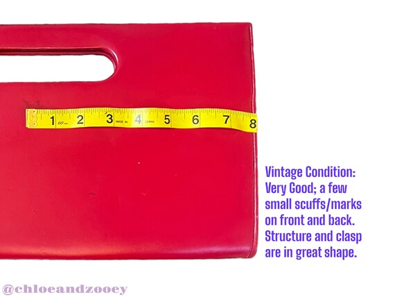 80s VINTAGE Mod Revival Rectangle Rectangular Geo… - image 4