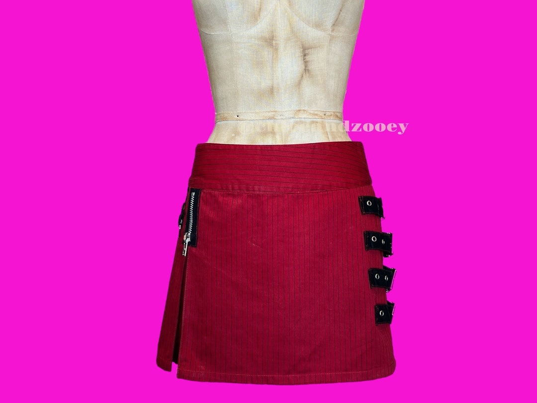 Tripp NYC Mini Skirt Goth Y2K Vintage 90s Yellow Plaid