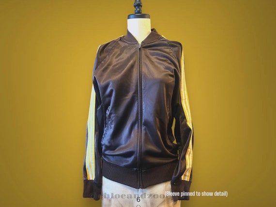 VTG 70s Adidas-inspired Track Jacket Brown Gold 1970s VTG 70s Adidas-inspired Track Jacket Brown Gold 1970s