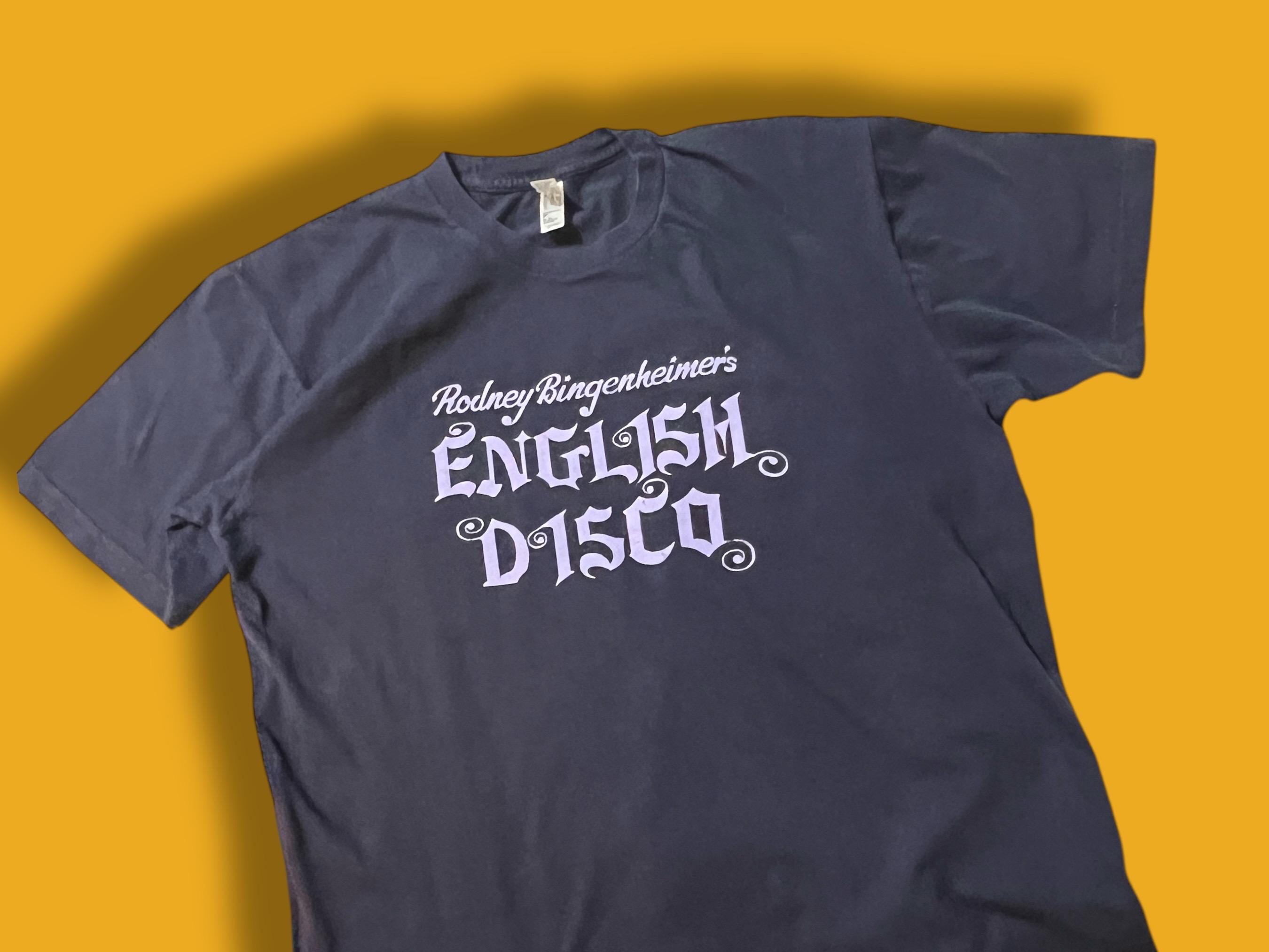Rodney Bingenheimer [Worn Free] Rodney Bingenheimer / English Disco Tee (White) Rodney Bingenheimer's English Disco Tshirt/music Tshirt
