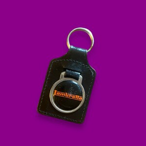 Vintage LAMBRETTA Leather Keychain  Scooter Scooters Classic Italian Two Stroke Transportation Scooterist Mod Revival Vespa