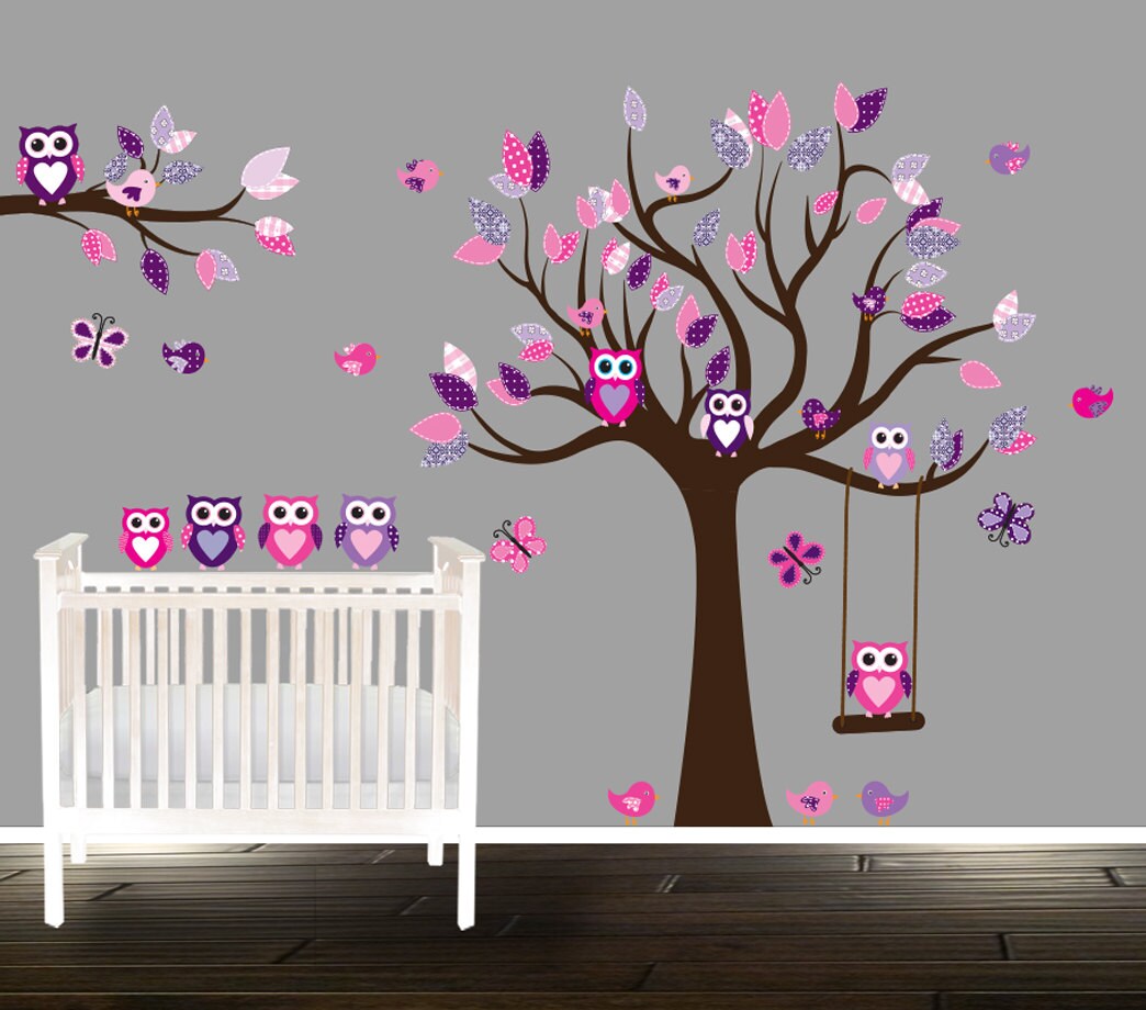 purple tree decal purple tree decal