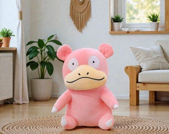 Cute Pink Animal Plush Toy Soft Stuffed Creature Kawaii Plushie Gift for Kids Birthday Valentines Day Easter Christmas