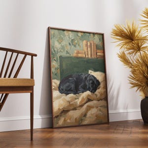 Infographic displaying available standard print sizes for the Labrador artwork, including 8x10, 11x14, 16x20, and A4 ratios.