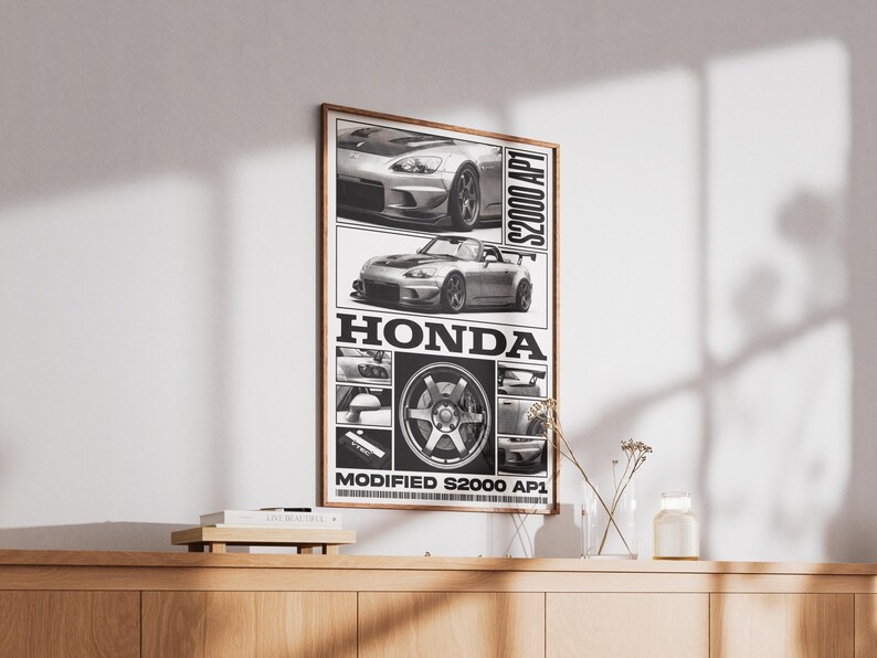 S2000 Poster Honda S2000 Ap1 Collage Poster Matte Vertical Posters | Halftone Jdm ...