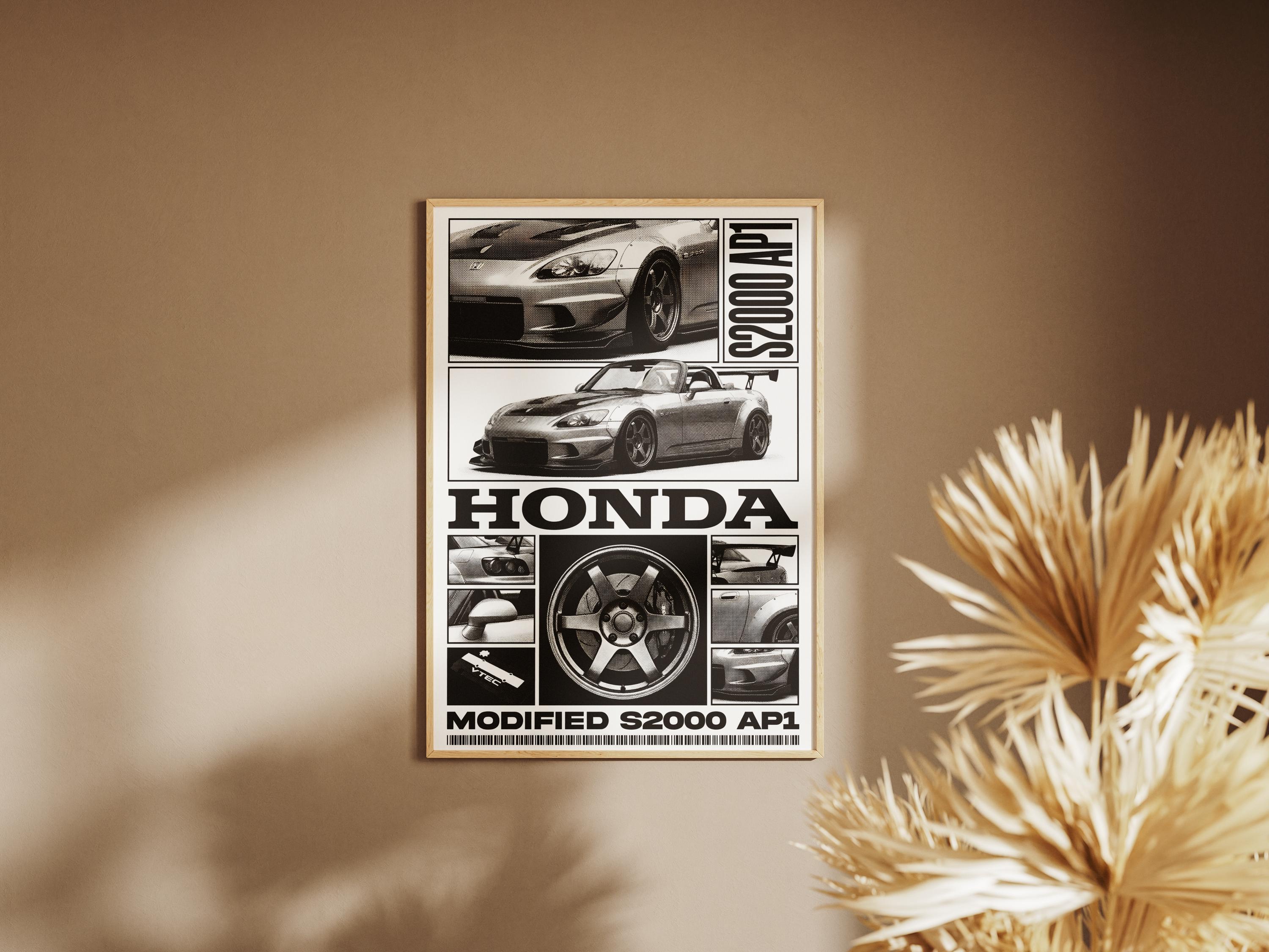 S2000 Poster Honda S2000 Ap1 Collage Poster Matte Vertical Posters | Halftone Jdm ...