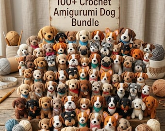 Crochet Dog Amigurumi Patterns Bundle | Beginner Friendly PDF (Instant Download)