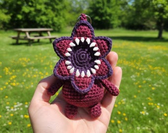 Upside Down Crochet Pattern PDF, Monster Amigurumi Keychain (Digital Download)