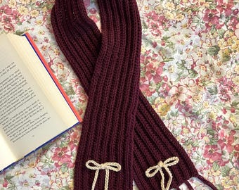 Crochet Scarf Pattern (PDF),  Beginner Friendly, Anime Crochet Pattern, Cozy Winter Scarf, Minimalist Crochet Pattern, Amigurumi Tutorial