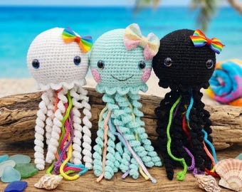 Crochet Jellyfish Pattern PDF | Amigurumi Sea Animal Toy (Digital Download)