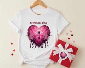 Stranger Love Valentine PNG, Retro 80s Sci-Fi Design, Digital Download