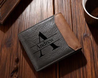 Custom Leather Wallet for Father, Personalized Photo Leather Gift for Dad,Father's Day Birthday Christmas Present, Memorial Keepsake Wallet