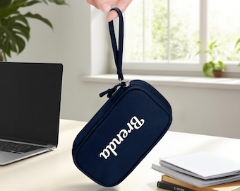 Custom Name Digital Storage Bag,Portable Electronics Cable Organizer,Travel Charger Bag,Organizer Bag,Travel Organizer Gift for Him or Her