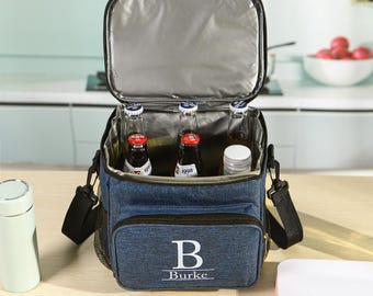 Personalized Insulated Cooler Bag ,Custom Name Lunch Tote, Family Picnic Tote,Outdoor Lunch Box