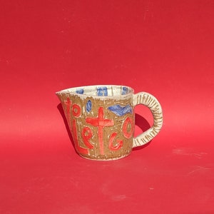 Handcarved Colorful Ceramic Creamer