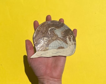 Ceramiczna miska w kształcie ślimaka, miska na drobiazgi