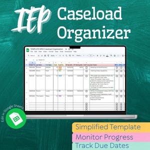 IEP Case Management Tracker Data Collection Tool for Special Education Teachers on Google Sheets