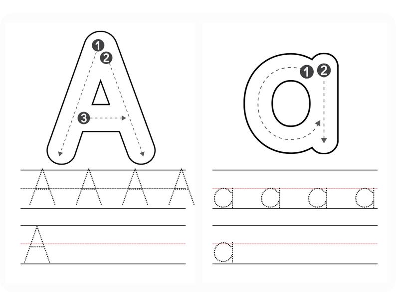 Alphabet Tracing Workbook for Kids Ages 4–6 | Printable Letter Practice ...