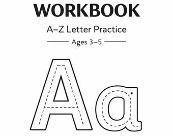 Afdrukbaar werkboek alfabet overtrekken | Letteroefeningen voor kinderen van 3-5 jaar
