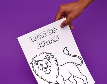 Christian coloring book I Coloring Pages for kids up to 6 years old I Christian Printable Coloring Sheets  | 10 Animals of the Bible PDF