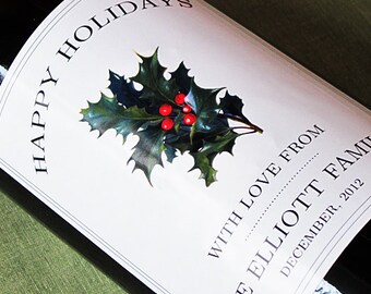 Free christmas wine labels