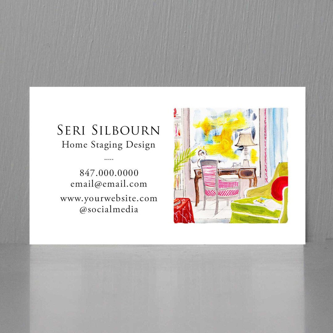 Interior Designer Business Card,home Staging Business Card Etsy