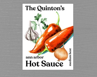 Personalized Hot Sauce Labels, All text may be personalized