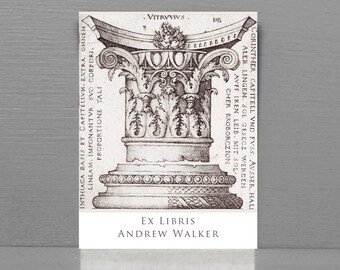 Architecture Bookplates, Ancient  Column,  Set of 24