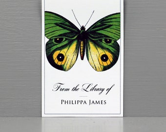 Butterfly Bookplate, Personalized Butterfly Bookplate,Butterfly Gifts