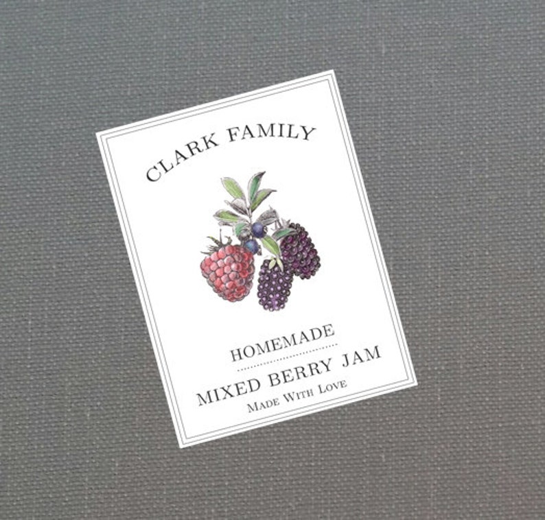 Mixed Berry Labels Personalized Etsy