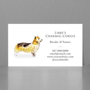 Corgi Business Card,Dog Walker Business Card, Pet Sitter,Corgi